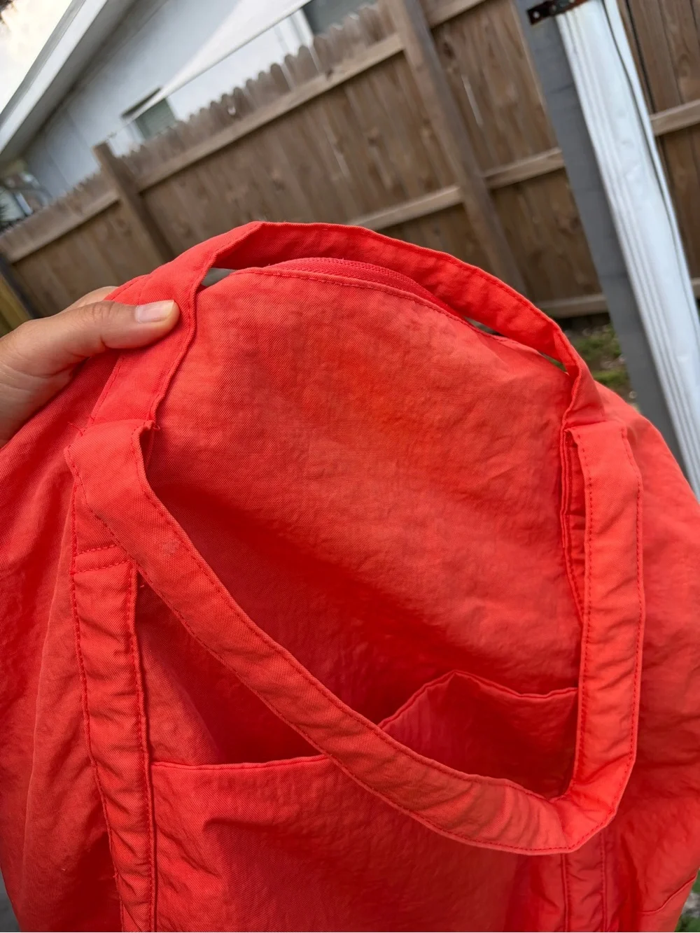 Baggu Poppy Cloud Large Travel Coral Tote Bag